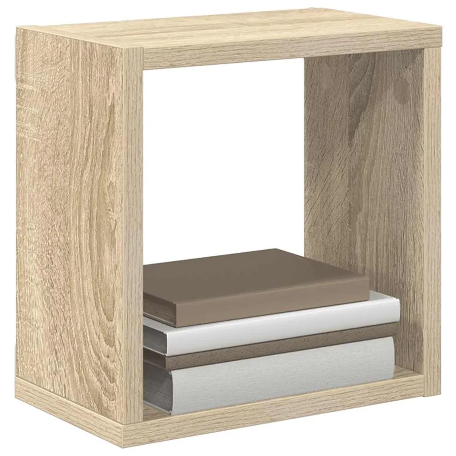 Étagères cube murales 6 pcs Chêne sonoma 26x15x26 cm - 4