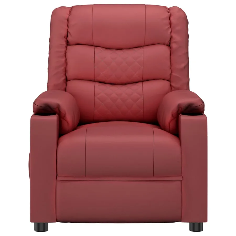Fauteuil inclinable électrique Rouge bordeaux Similicuir - 4