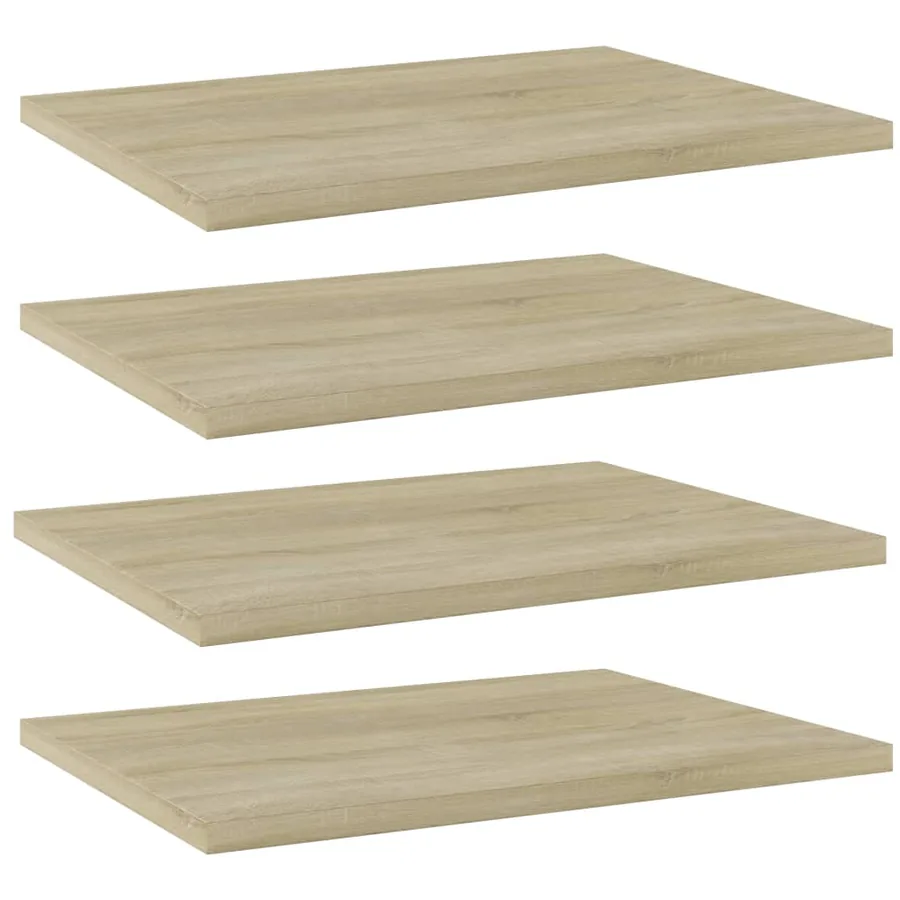 Panneau de bibliothèque 4 pcs chêne sonoma bois d’ingénierie