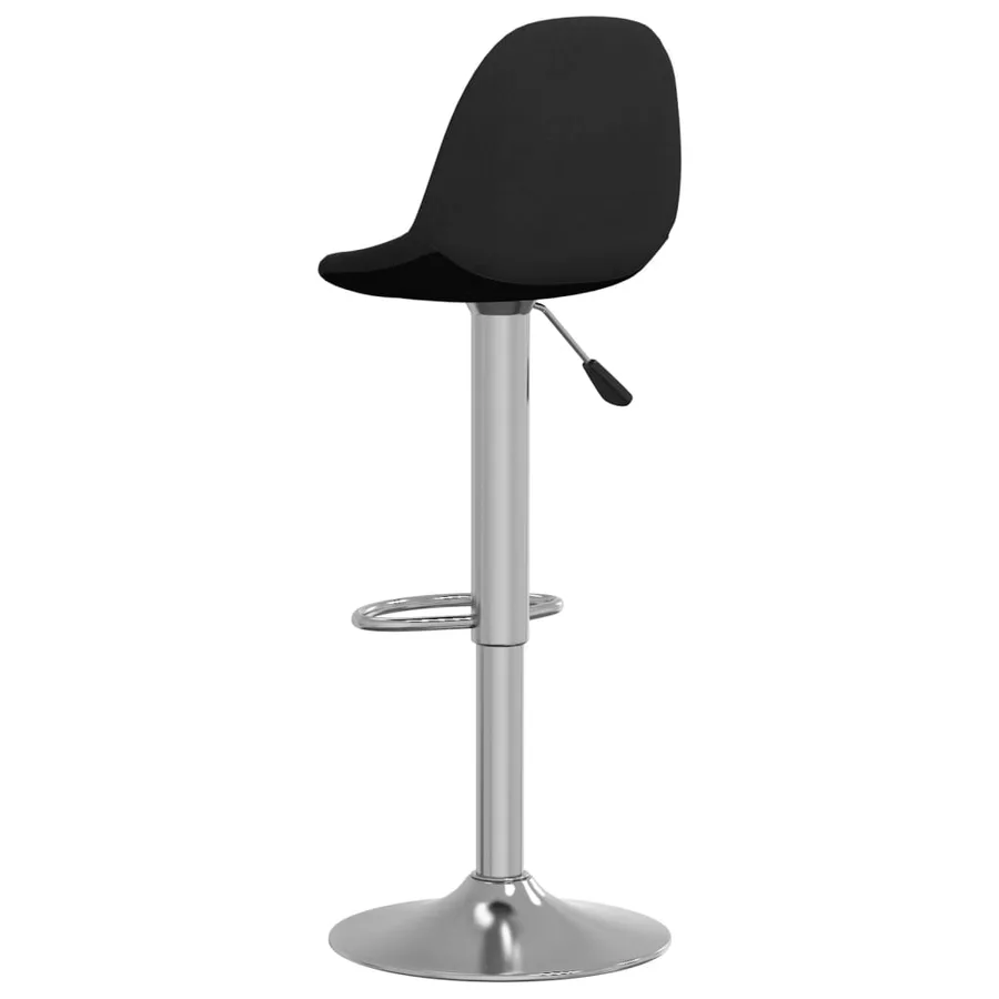 Tabourets de bar lot de 2 noir tissu - 5
