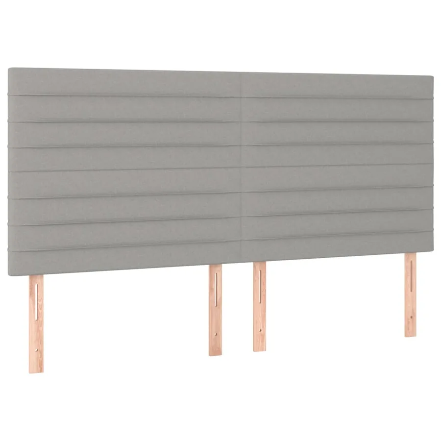 Tête de lit Gris clair 160 x 5 x 118/128 cm Tissu - 2