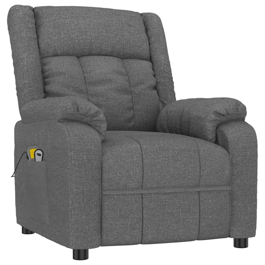 Fauteuil électrique de massage Gris foncé Tissu - 3