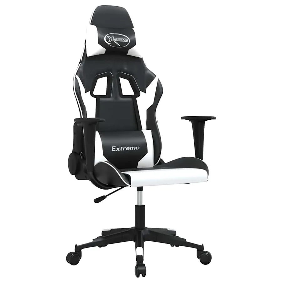Chaise de jeu Noir et blanc Similicuir - 2