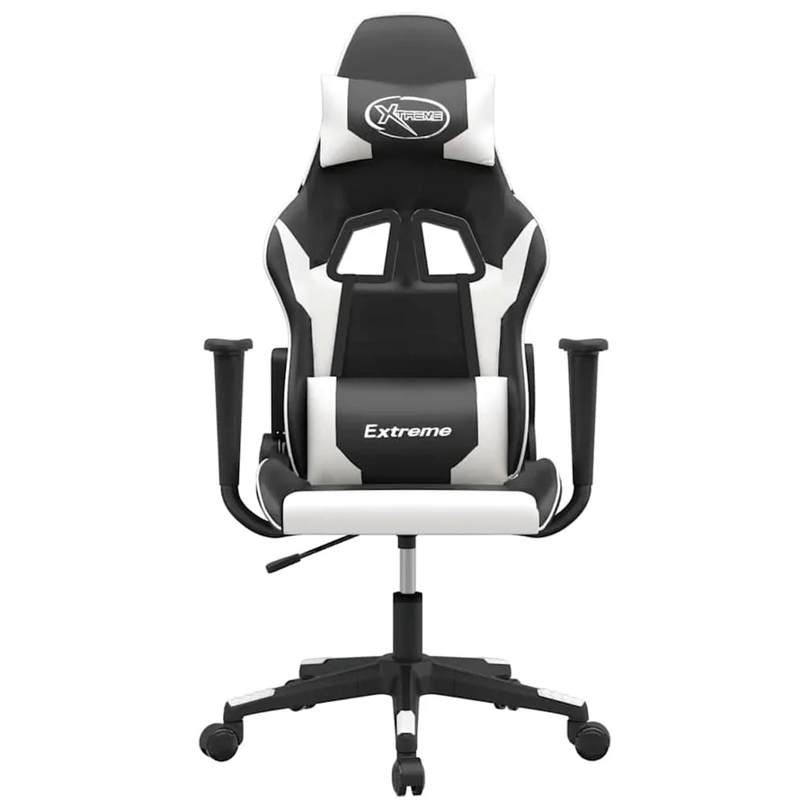 Chaise de jeu Noir et blanc Similicuir - 3