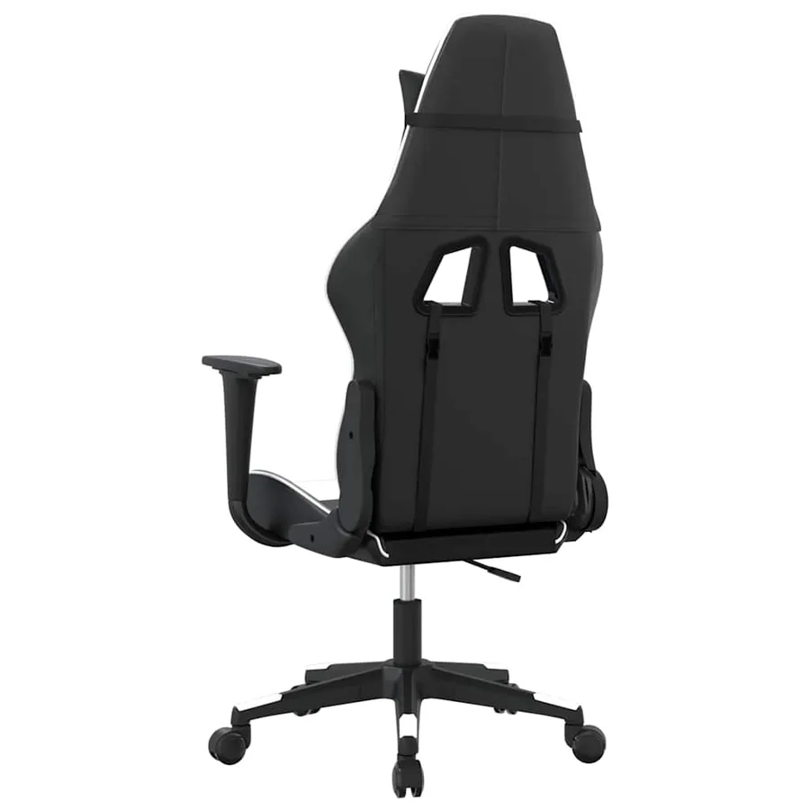 Chaise de jeu Noir et blanc Similicuir - 5