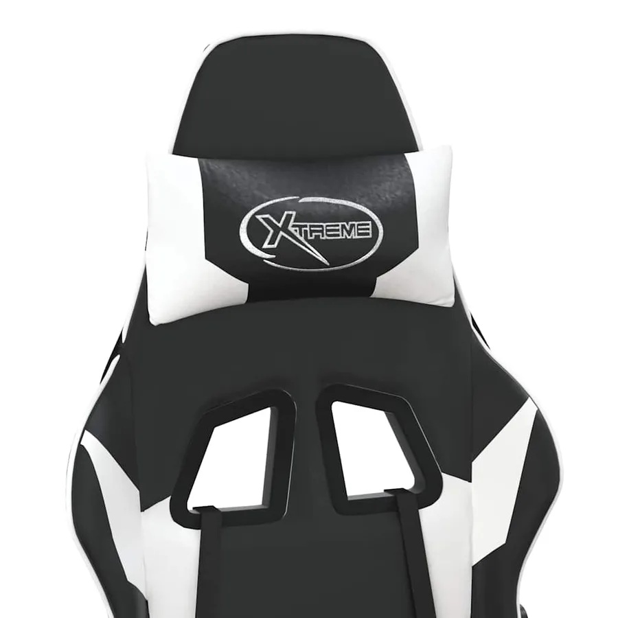 Chaise de jeu Noir et blanc Similicuir - 9