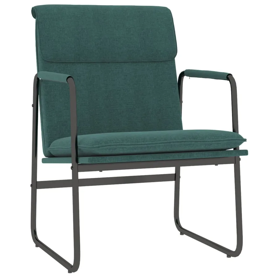 Chaise longue Vert foncé 55x64x80 cm Tissu - 2