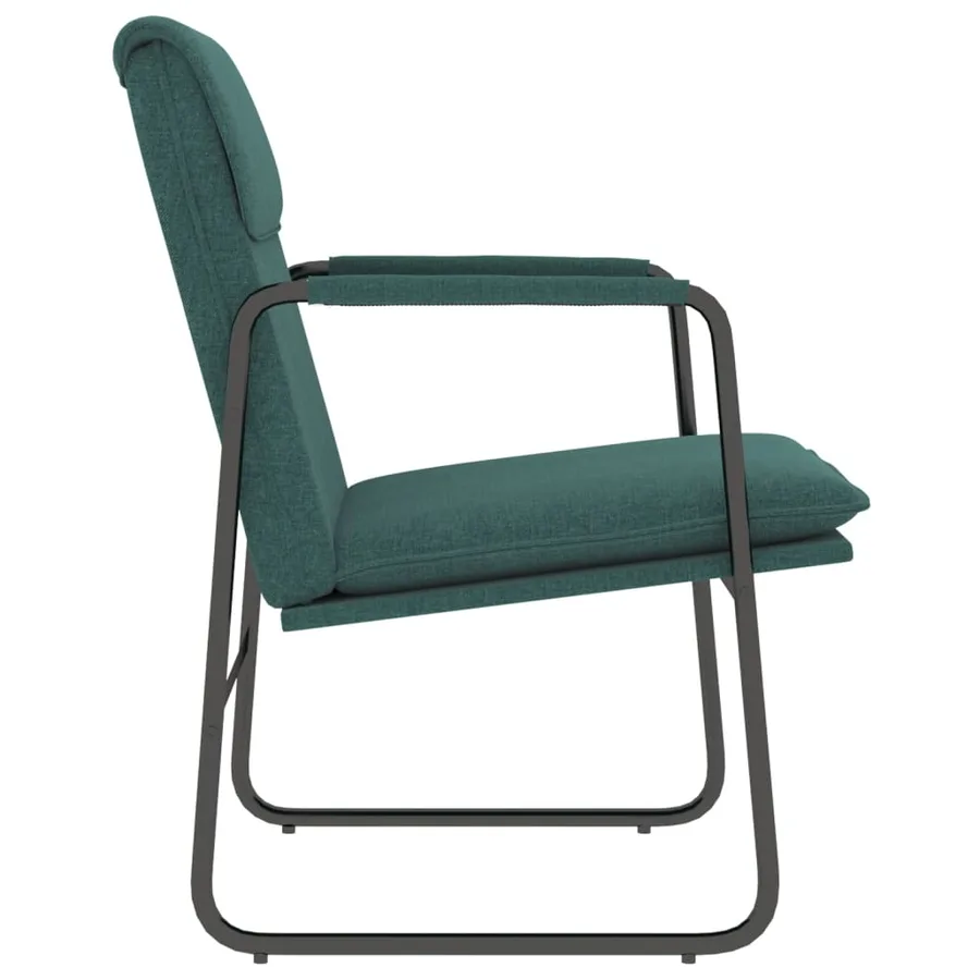Chaise longue Vert foncé 55x64x80 cm Tissu - 4