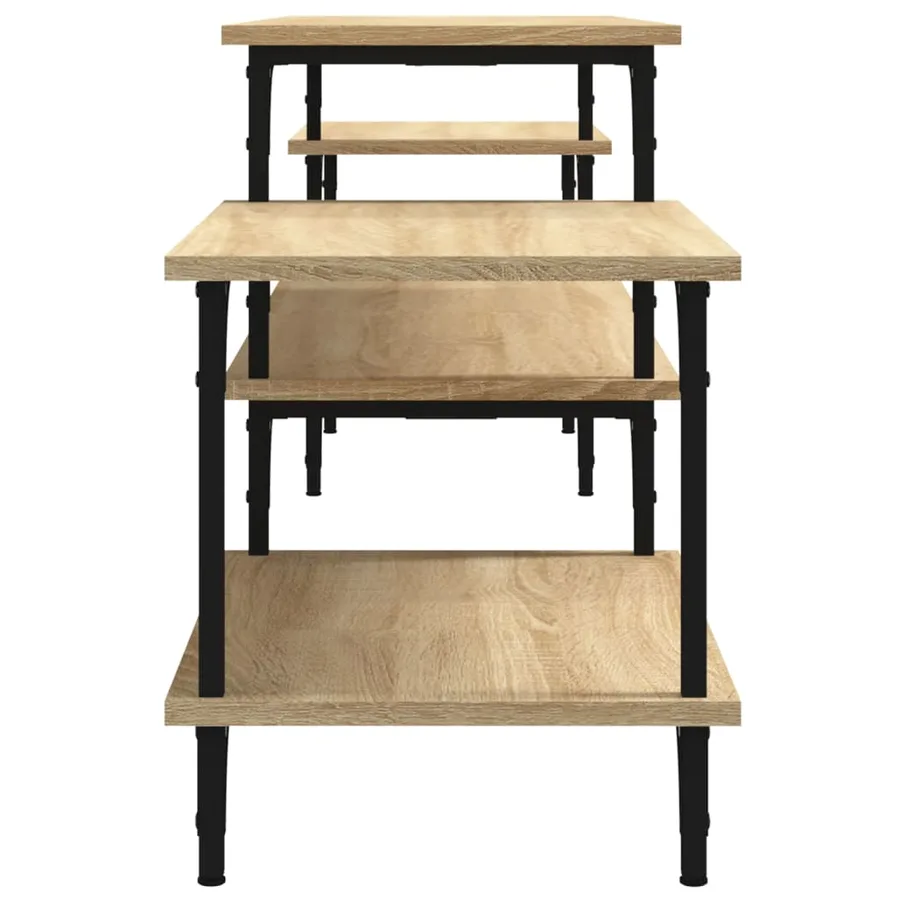 Meuble TV chêne sonoma 197x35x52 cm bois d'ingénierie - 6