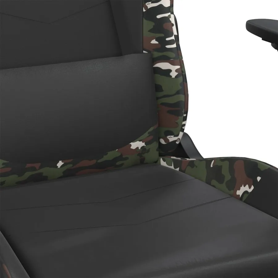 Chaise de jeu Noir et camouflage Similicuir - 8