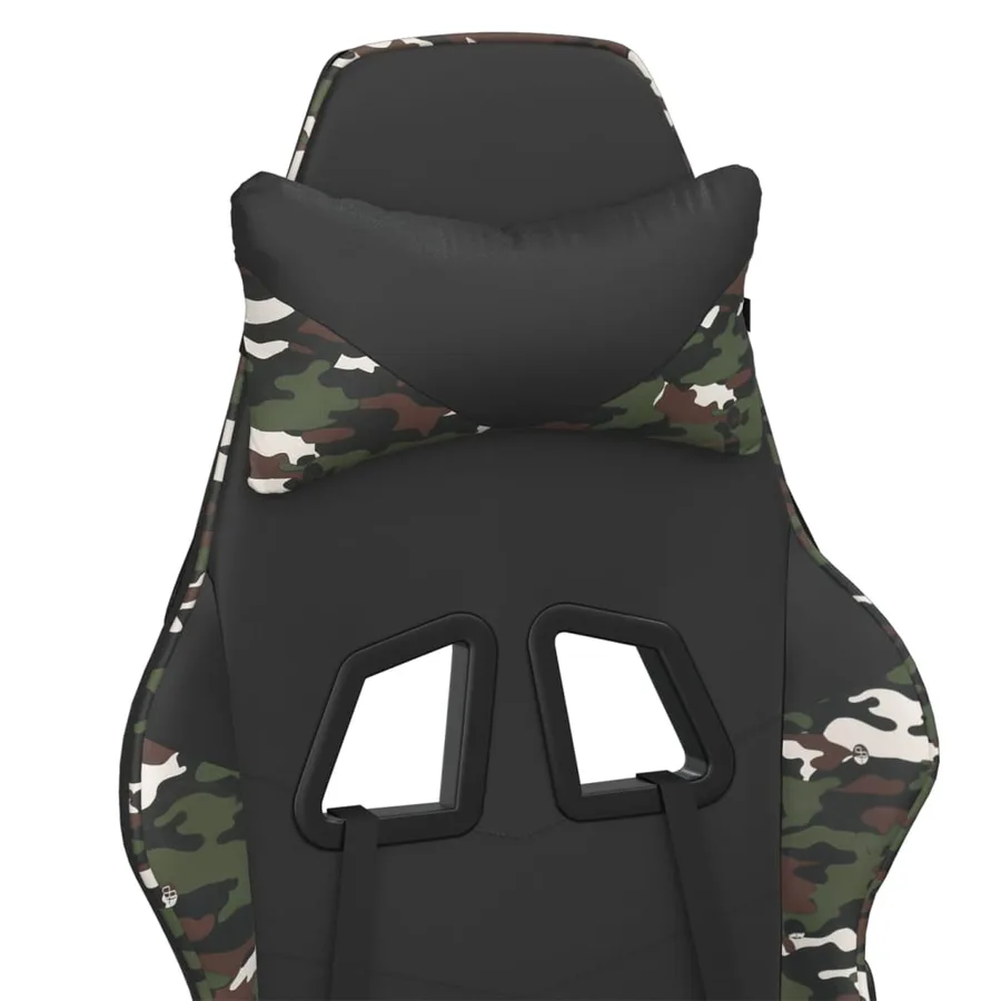 Chaise de jeu Noir et camouflage Similicuir - 9