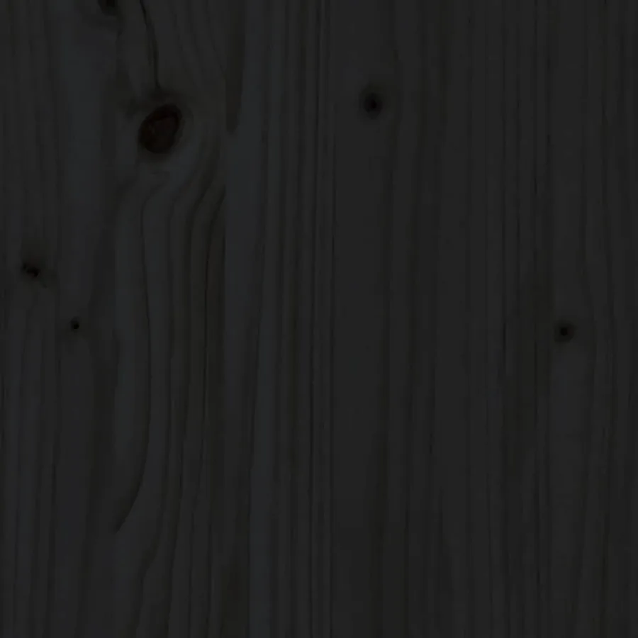 Canapé d'angle avec coussins noir bois de pin solide - 7