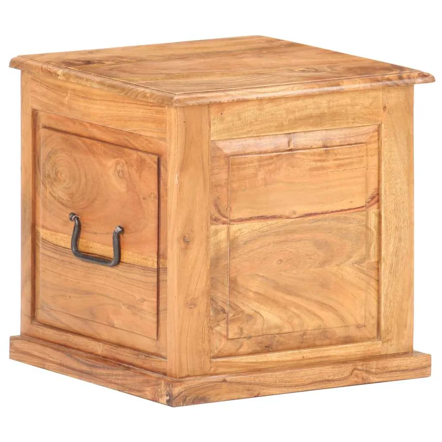 Coffre 40x40x40 cm Bois d'acacia solide - 10