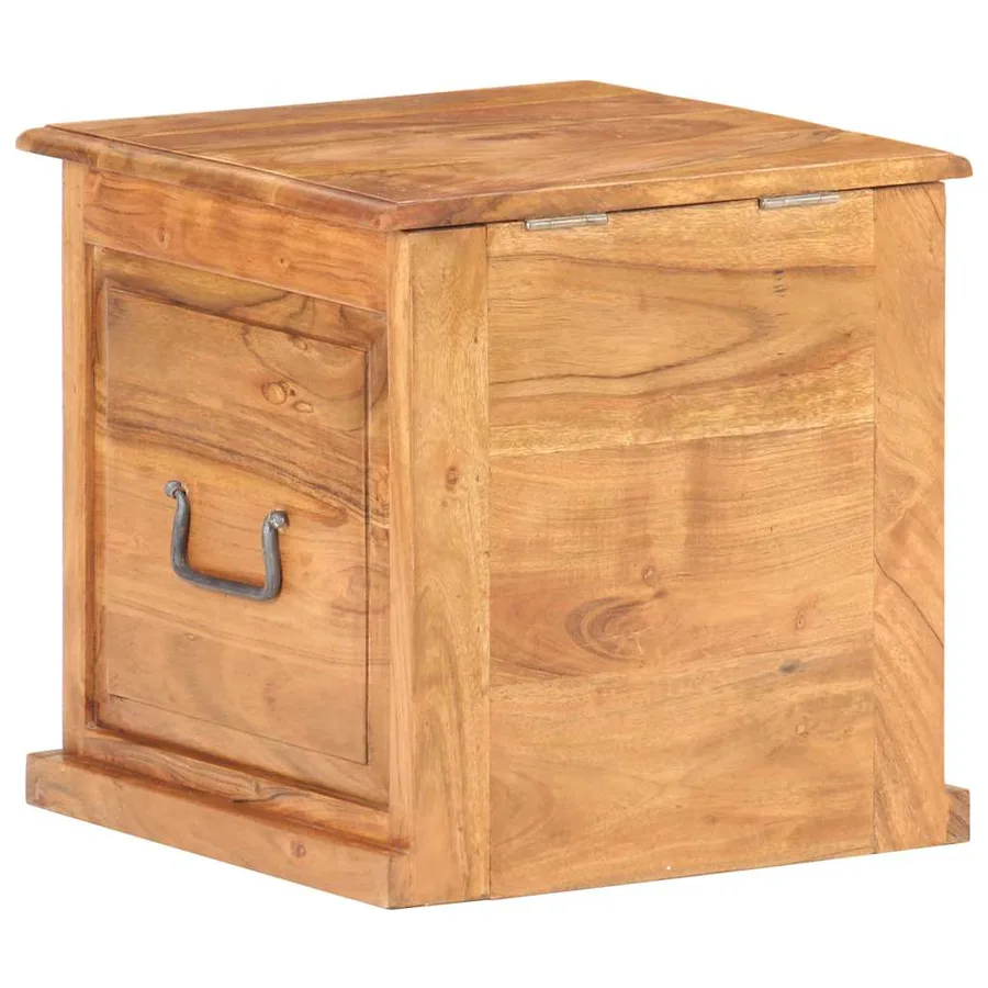 Coffre 40x40x40 cm Bois d'acacia solide - 5