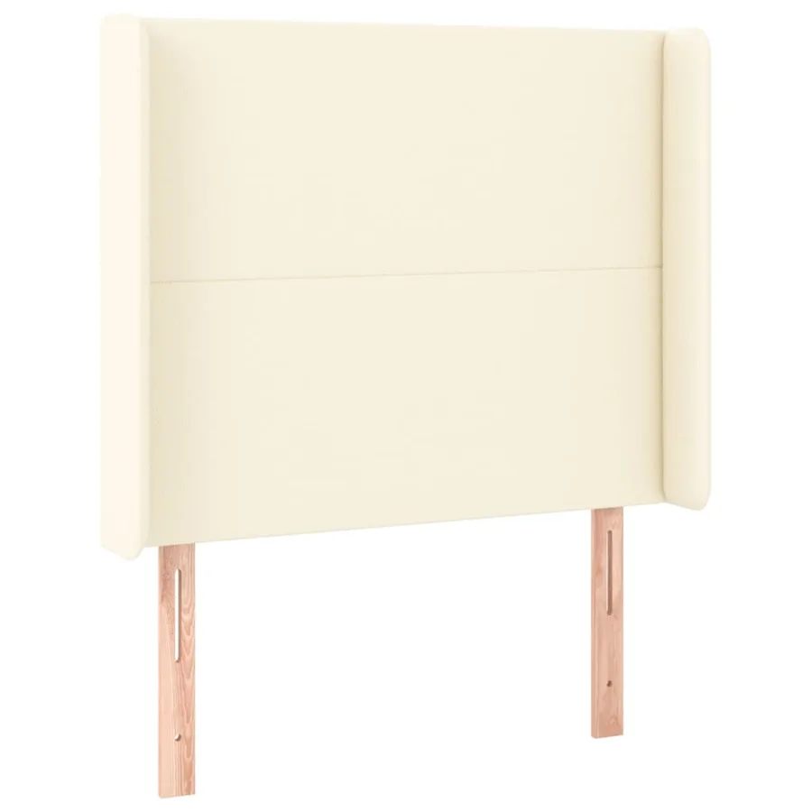 Tête de lit avec oreilles Crème 83x16x118/128 cm Similicuir - 2