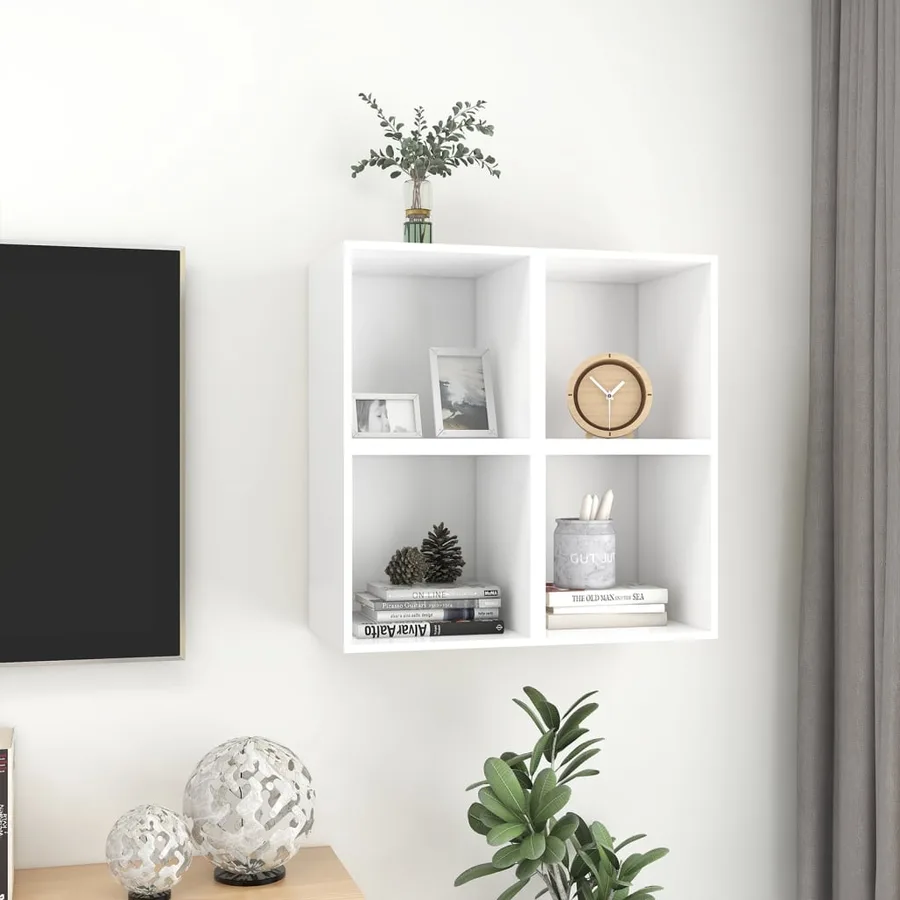 Armoires murales 4 pcs Blanc 37x37x37 cm Bois d’ingénierie - 3