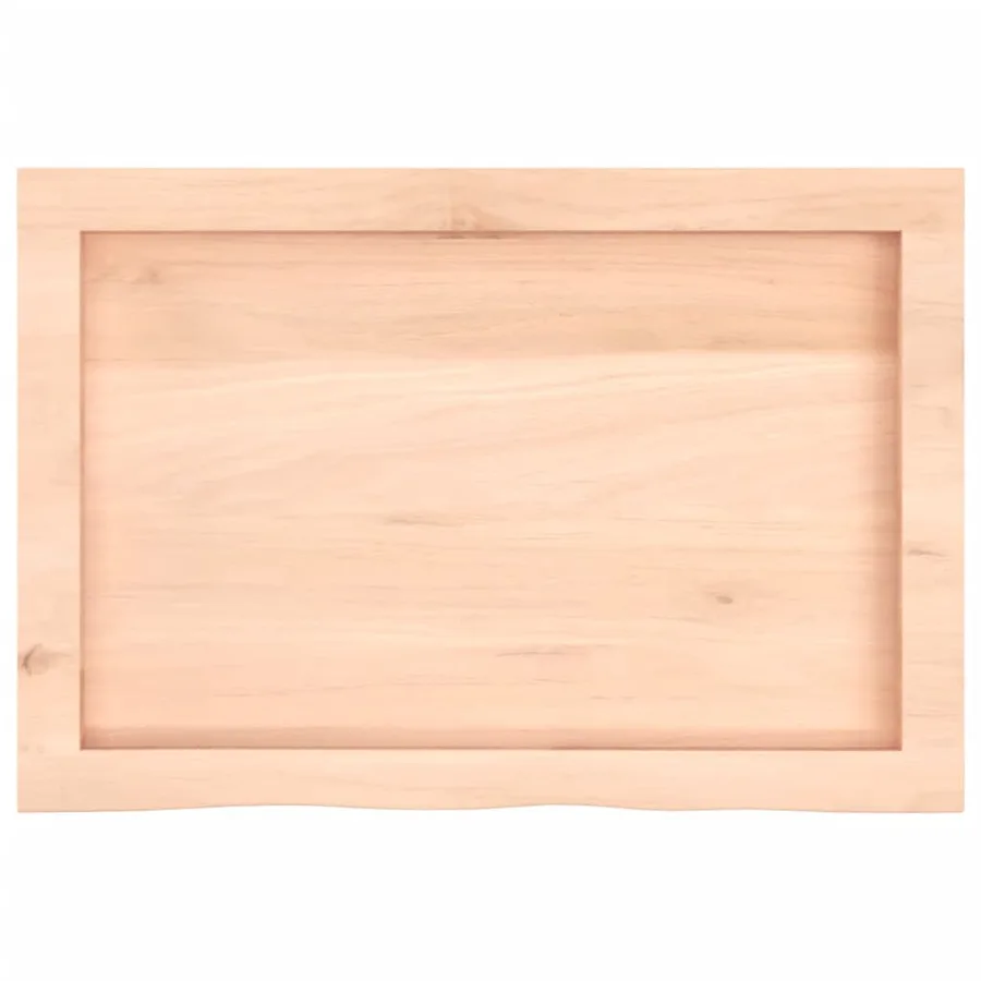 Étagère murale 60x40x(2-4) cm bois de chêne massif non traité - 5