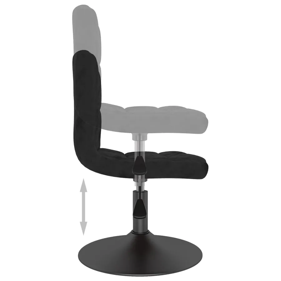 Chaises pivotantes à manger lot de 6 noir velours - 5