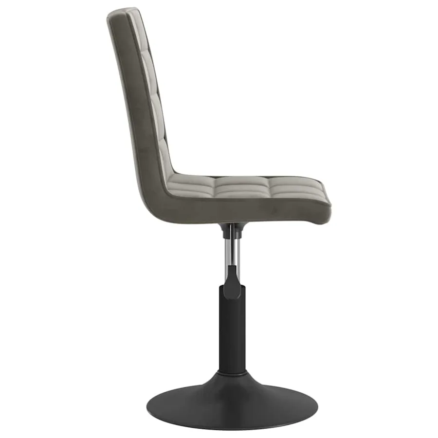 Chaises pivotantes à manger lot de 4 gris foncé velours - 5