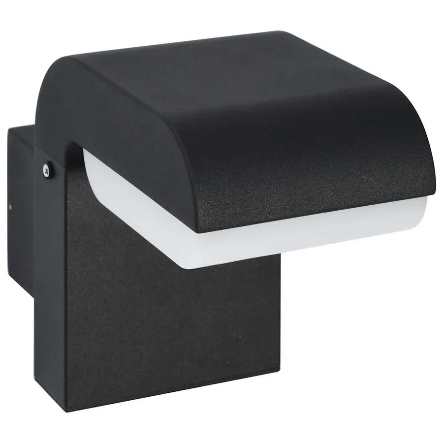 Applique murale LED d'extérieur 9 W Noir Ovale - 2