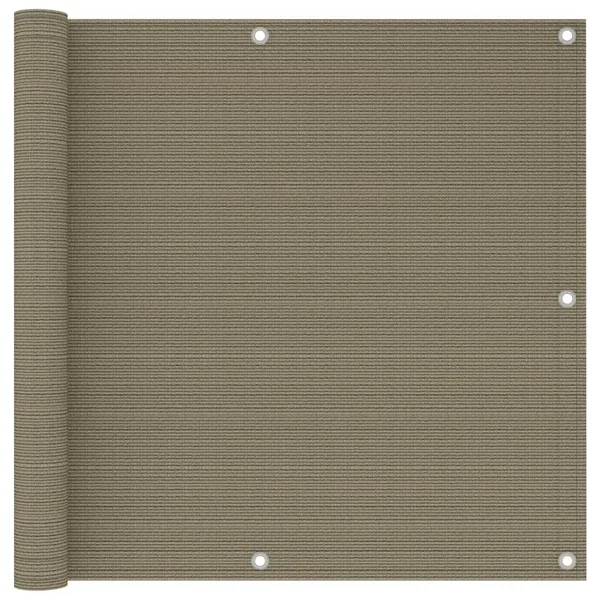 Écran de balcon Taupe 90x300 cm PEHD