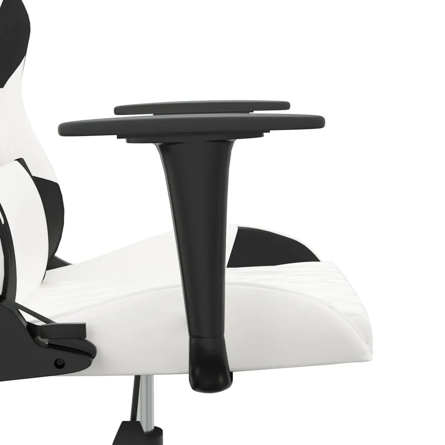Chaise de jeu Blanc et noir Similicuir - 9