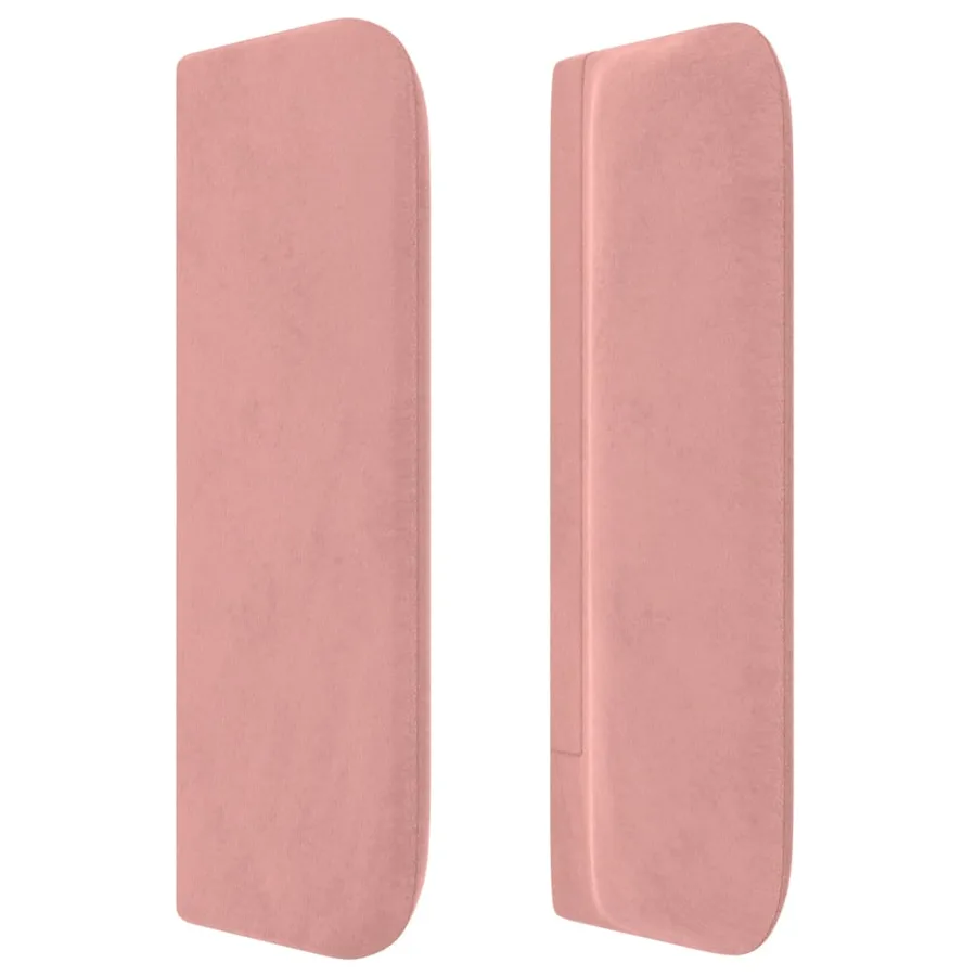 Tête de lit avec oreilles Rose 147x16x78/88 cm Velours - 4