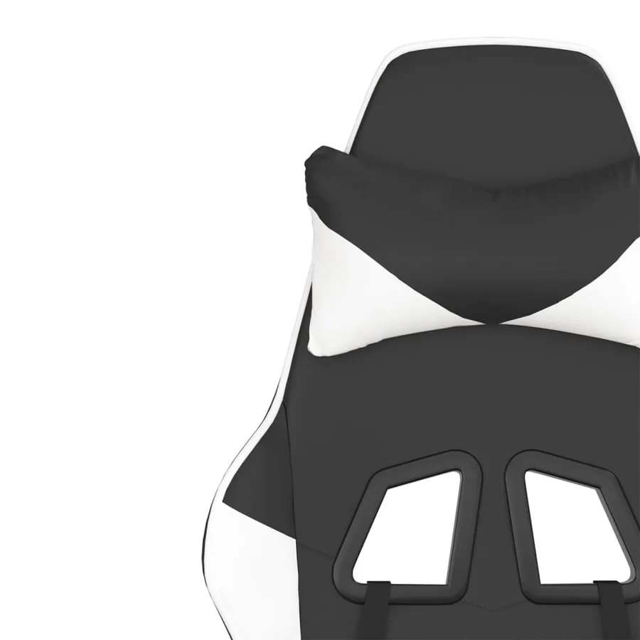 Chaise de jeu Noir et blanc Similicuir - 11