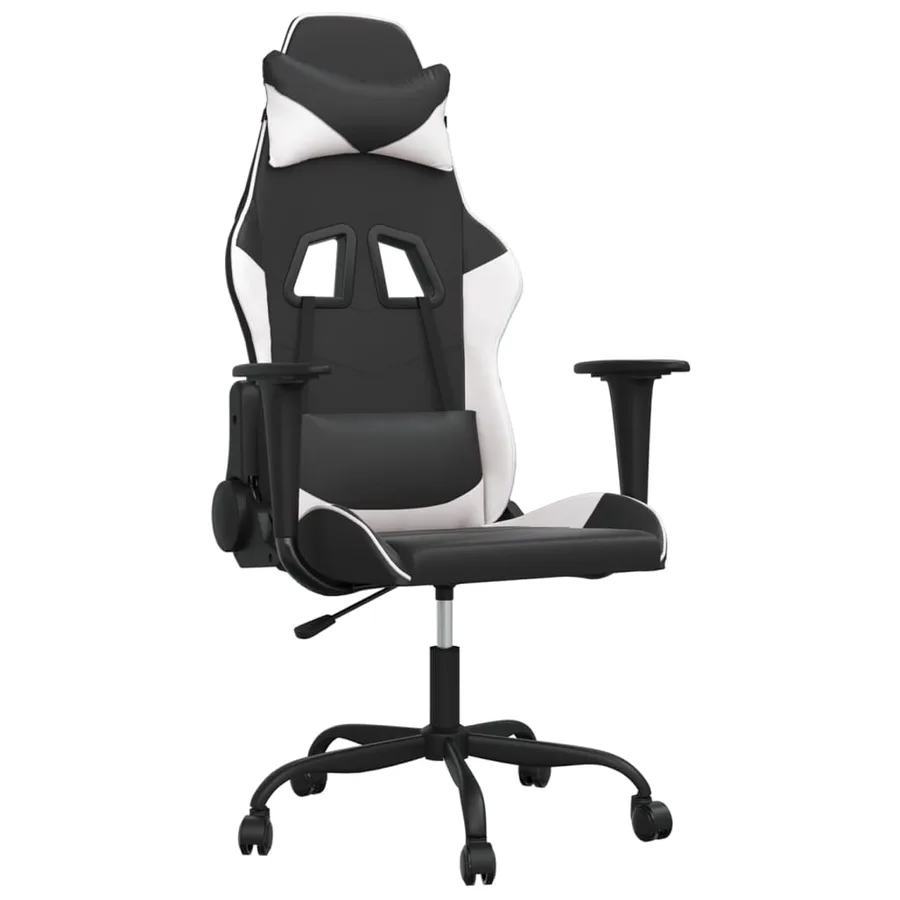 Chaise de jeu Noir et blanc Similicuir - 2