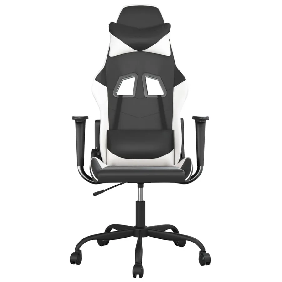 Chaise de jeu Noir et blanc Similicuir - 3