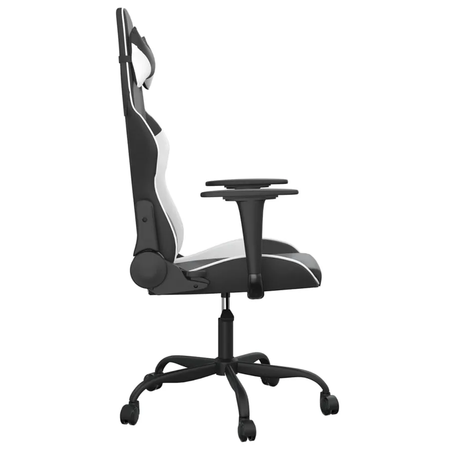 Chaise de jeu Noir et blanc Similicuir - 4