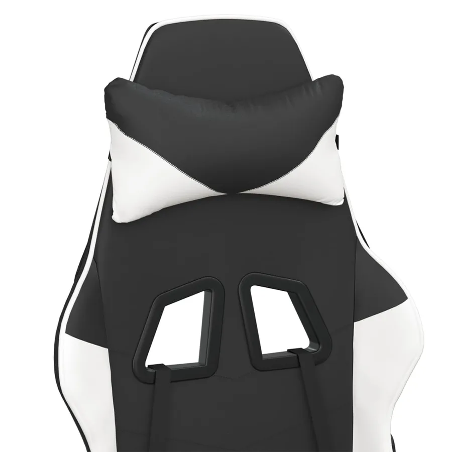 Chaise de jeu Noir et blanc Similicuir - 9