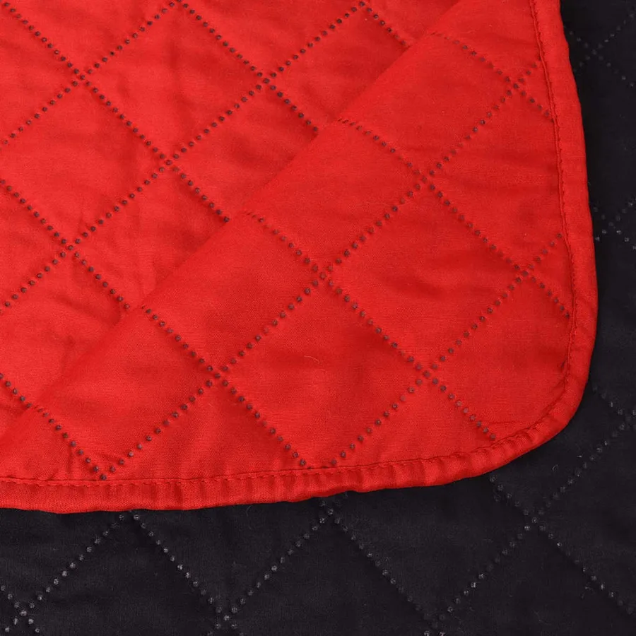 Couvre-lit matelassé double-face Rouge et noir 170x210 cm - 5