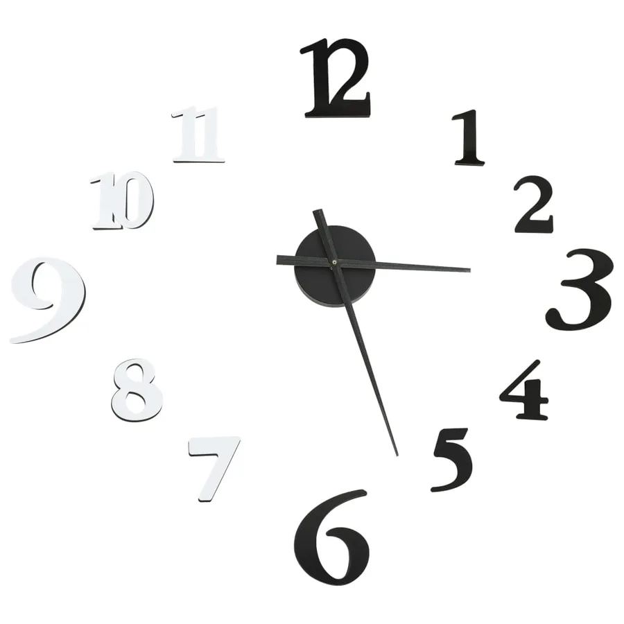 Horloge murale 3D Design moderne Noir et blanc 100 cm XXL - 2
