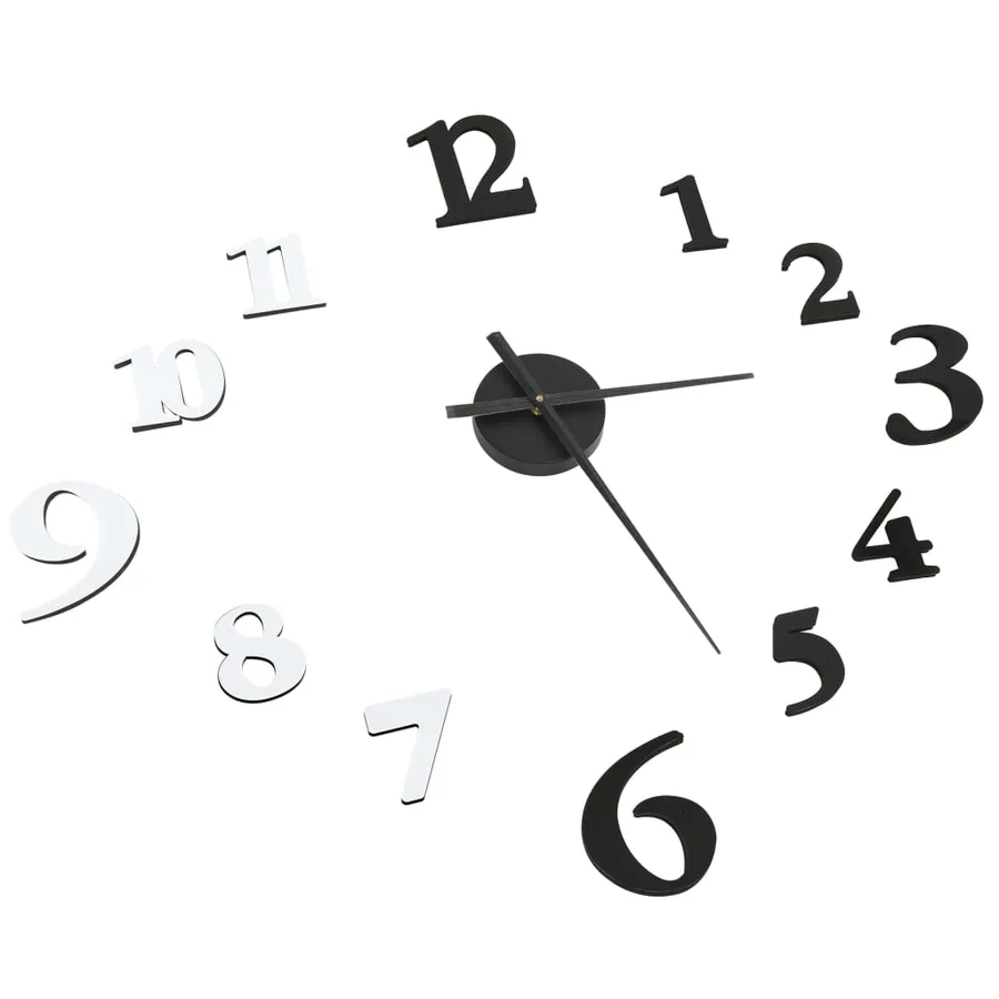 Horloge murale 3D Design moderne Noir et blanc 100 cm XXL - 3