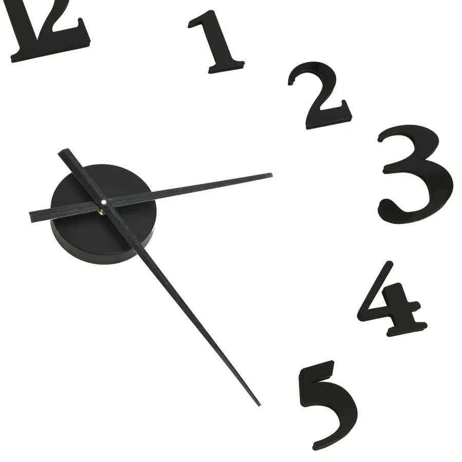 Horloge murale 3D Design moderne Noir et blanc 100 cm XXL - 4