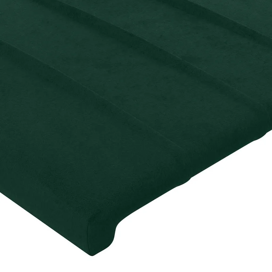 Tête de lit à LED Vert foncé 183x16x78/88 cm Velours - 5