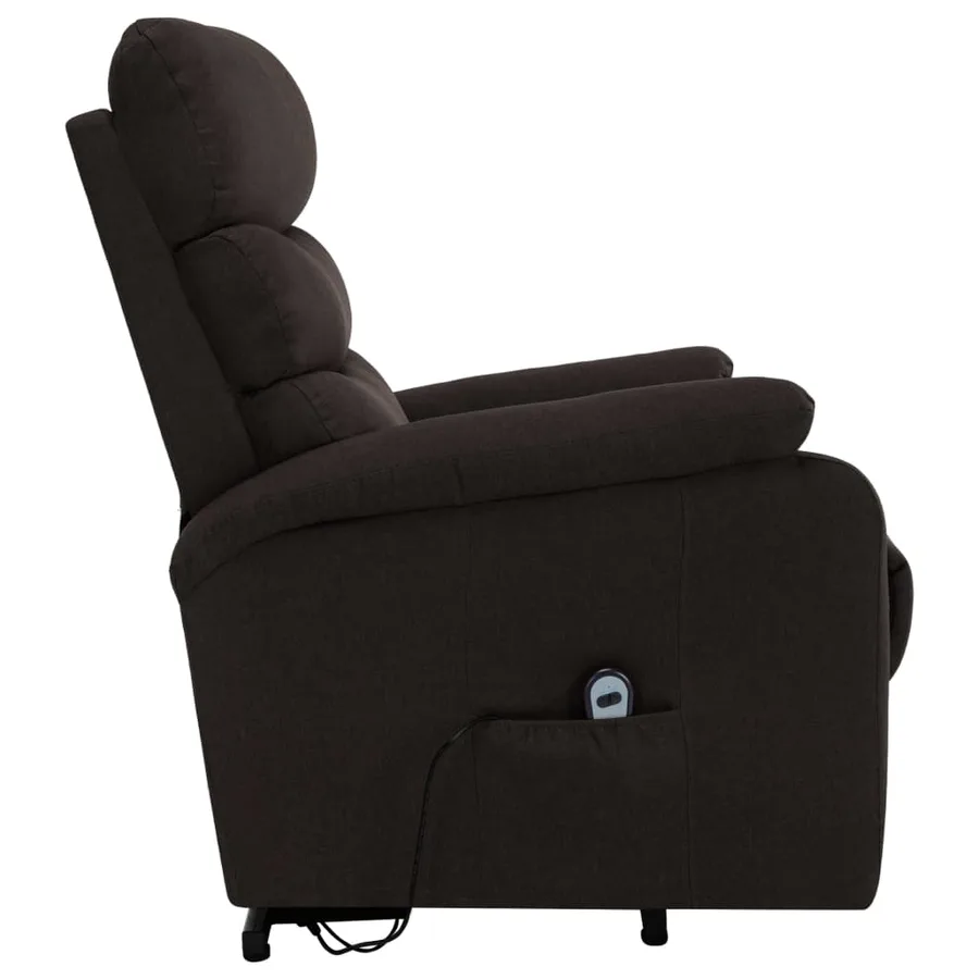 Fauteuil de massage Marron foncé Tissu - 4