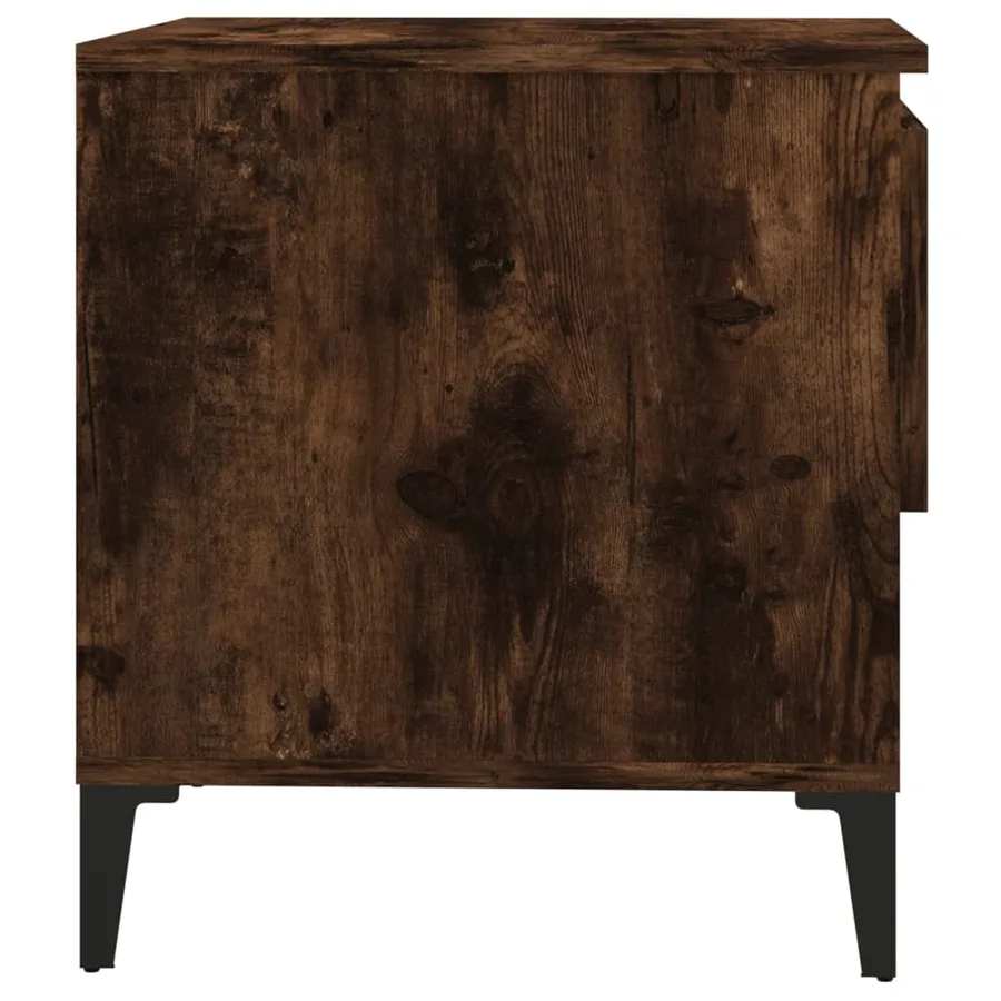 Table d'appoint Chêne fumé 50x46x50 cm Bois d'ingénierie - 8