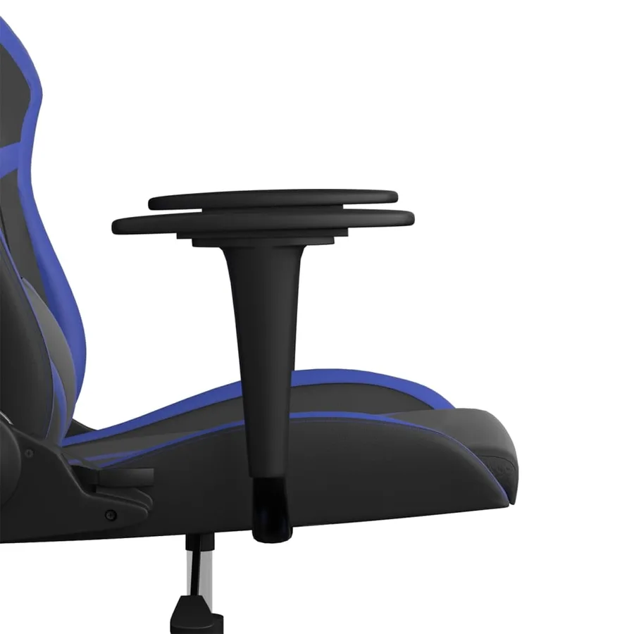 Chaise de jeu Noir et bleu Similicuir - 10