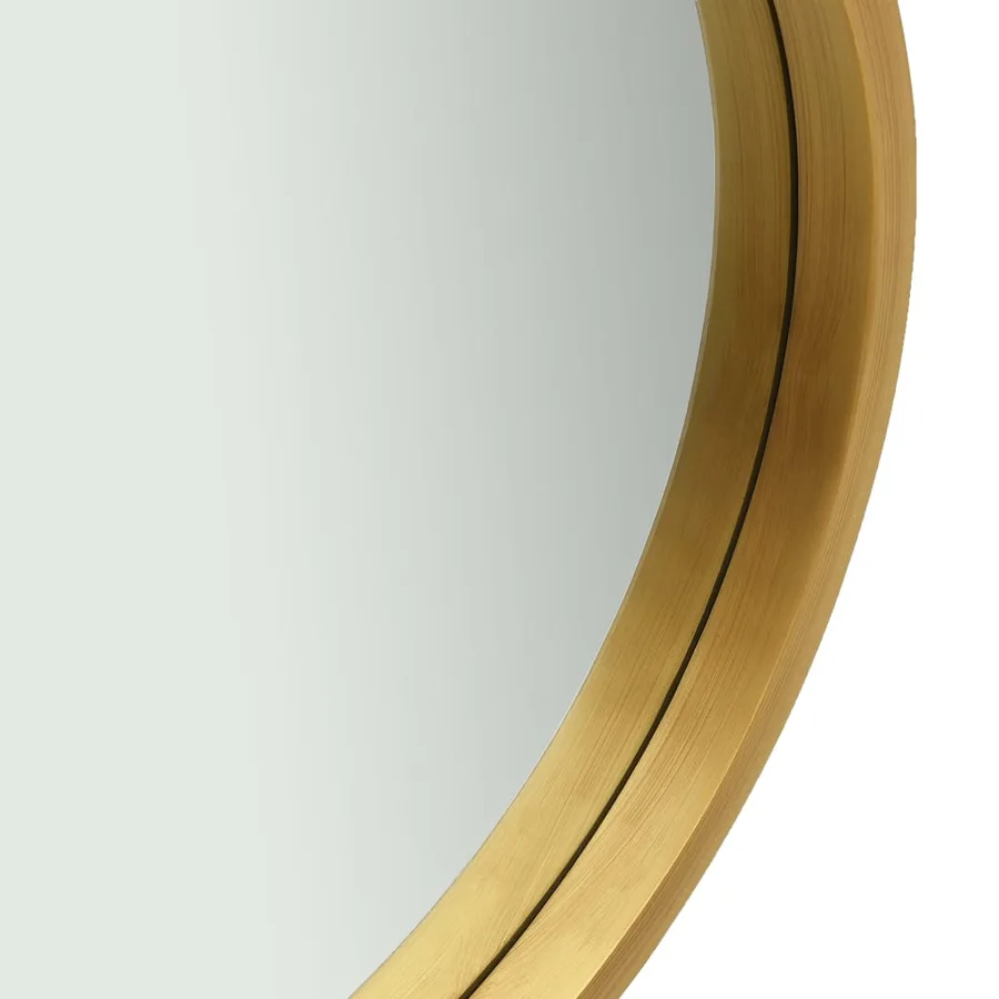 Miroir mural avec sangle 40 cm Doré - 3