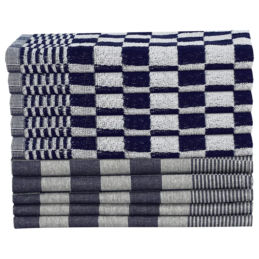 Ensemble de serviettes 20 pcs bleu et blanc coton - 3