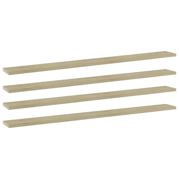 Panneaux bibliothèque 4 pcs Chêne sonoma 100x10x1,5cm Aggloméré