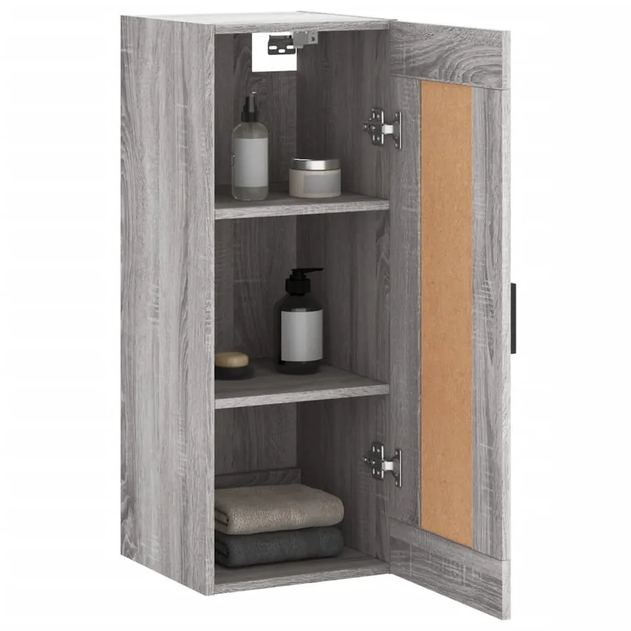 Armoire murale sonoma gris 34,5x34x90 cm bois d'ingénierie - 5