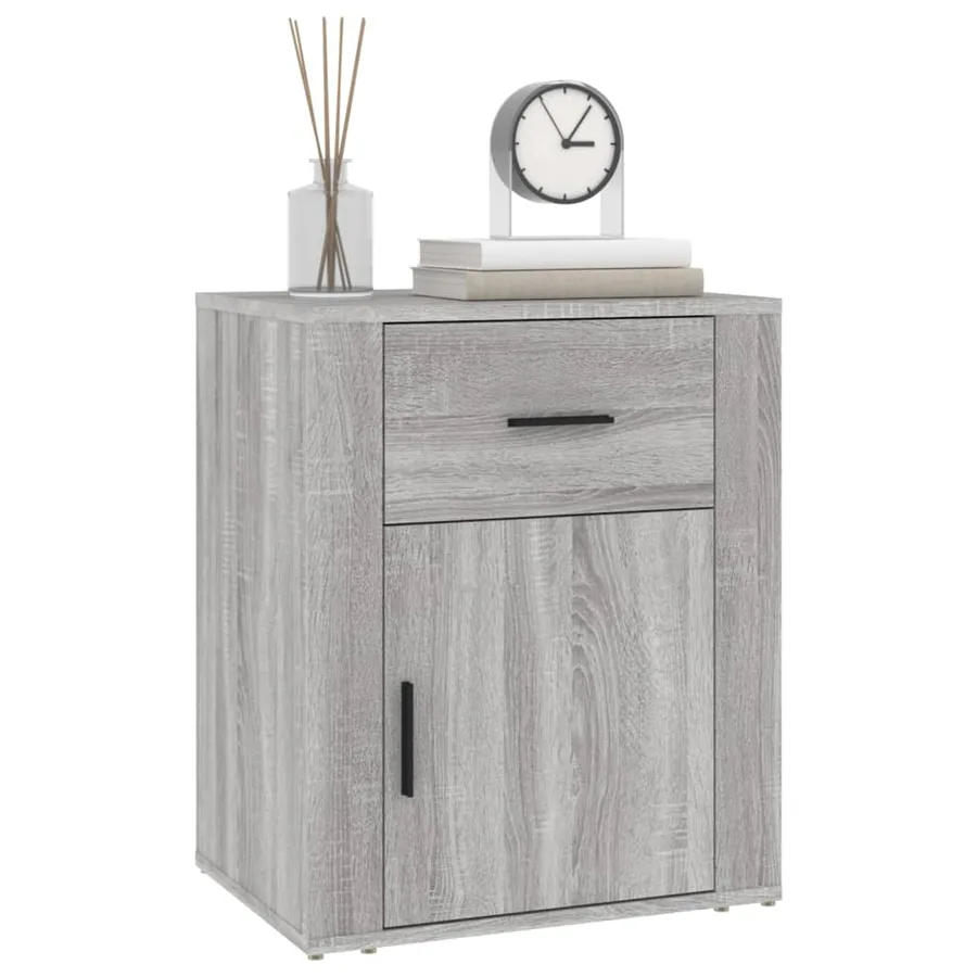 Table de chevet Sonoma gris 50x36x60 cm Bois d'ingénierie - 4