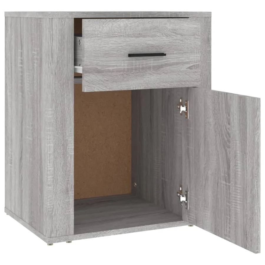 Table de chevet Sonoma gris 50x36x60 cm Bois d'ingénierie - 6