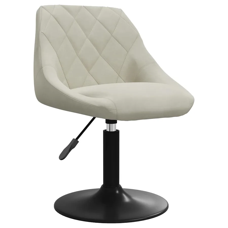 Chaises pivotantes à manger lot de 6 crème velours - 3