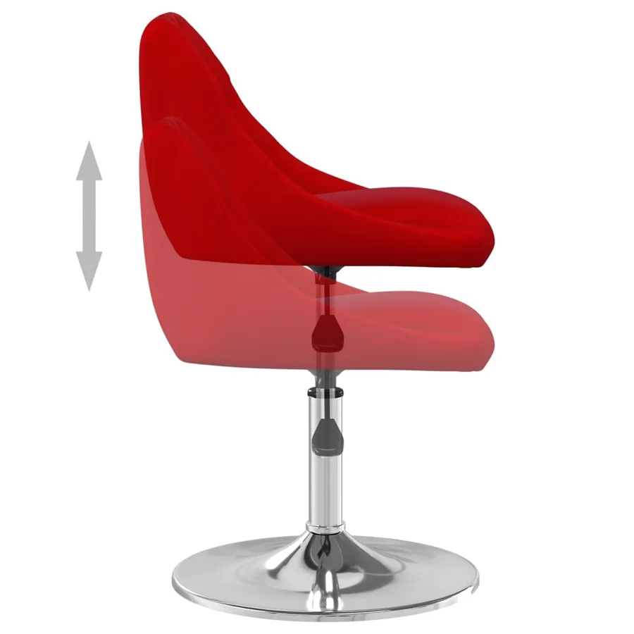 Chaises pivotantes à manger lot de 2 Rouge bordeaux Velours - 7