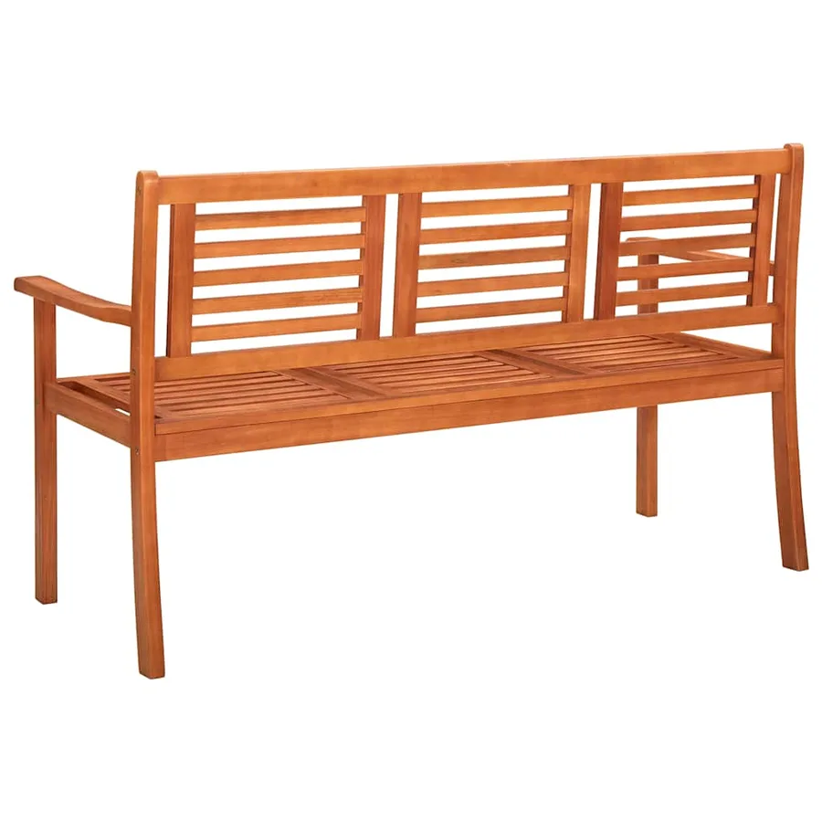 Banc de jardin 3 places avec coussin 150 cm Bois d'eucalyptus - 5