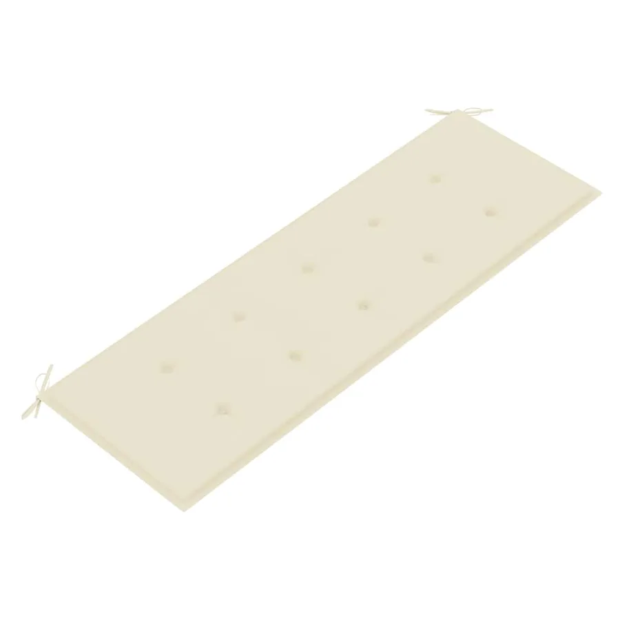 Banc de jardin 3 places avec coussin 150 cm Bois d'eucalyptus - 8